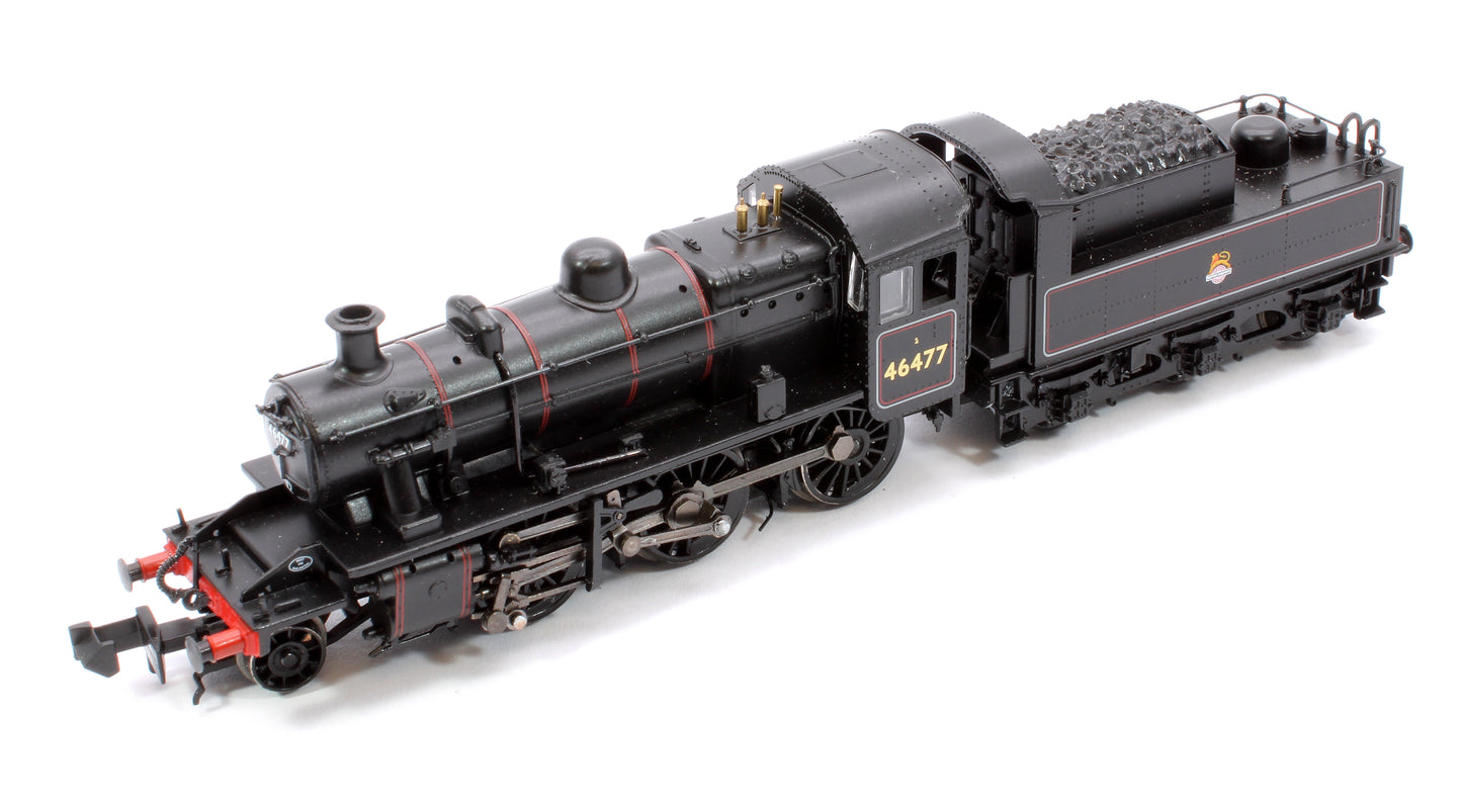 LMS Ivatt 2MT 46477 BR Lined Black (Early Emblem) Steam Locomotive - Sound Fitted