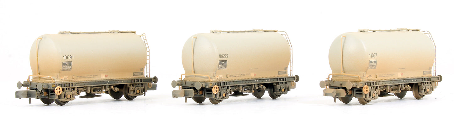 Pre-Owned Set Of 3 PCA wagons Metalair Grey (Weathered)