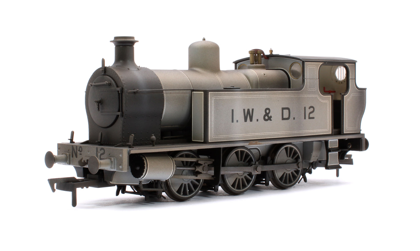 Custom Weathered Kerr, Stuart 'Victory' 0-6-0T Locomotive in Lined Grey, IW&D 12