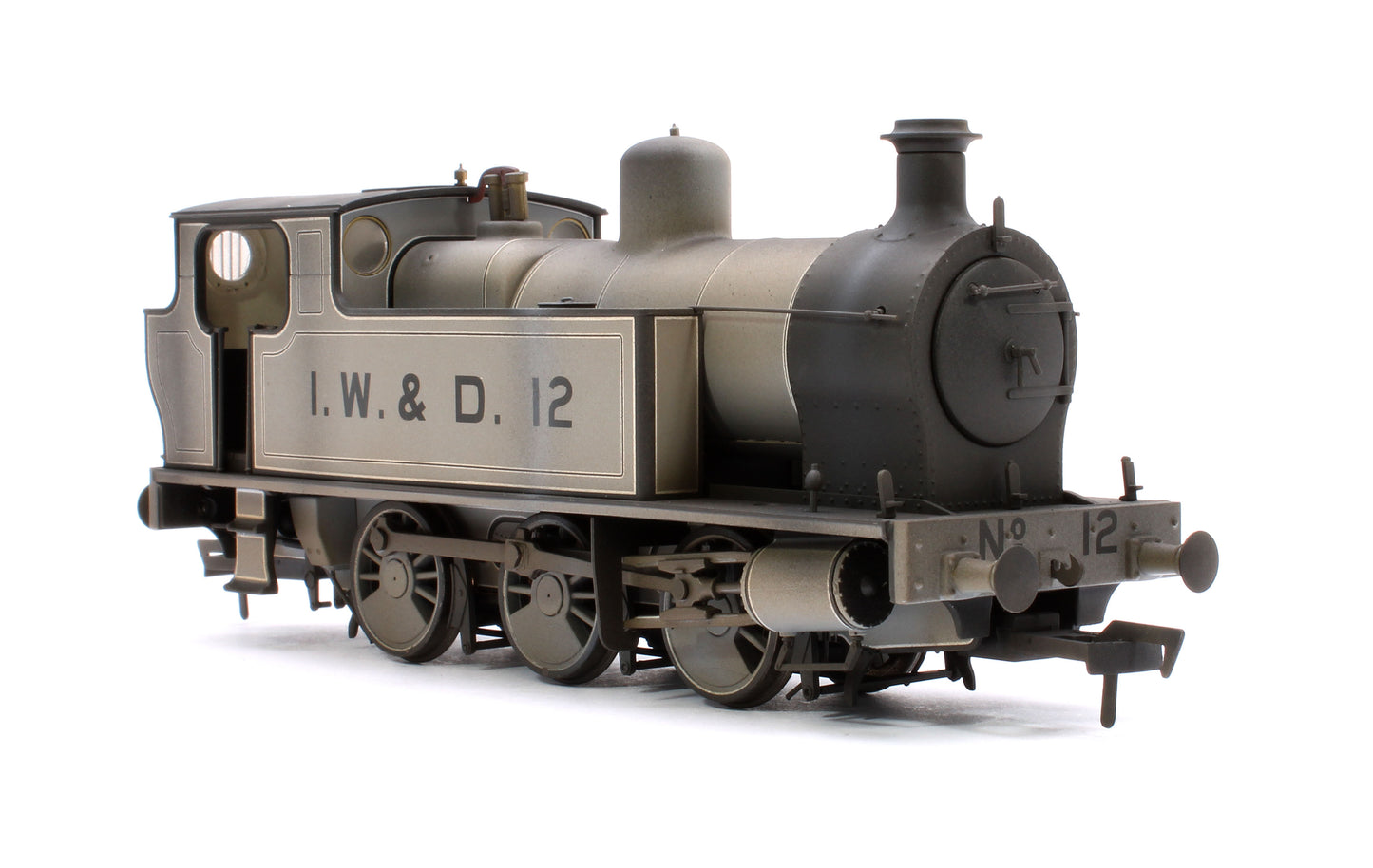 Custom Weathered Kerr, Stuart 'Victory' 0-6-0T Locomotive in Lined Grey, IW&D 12