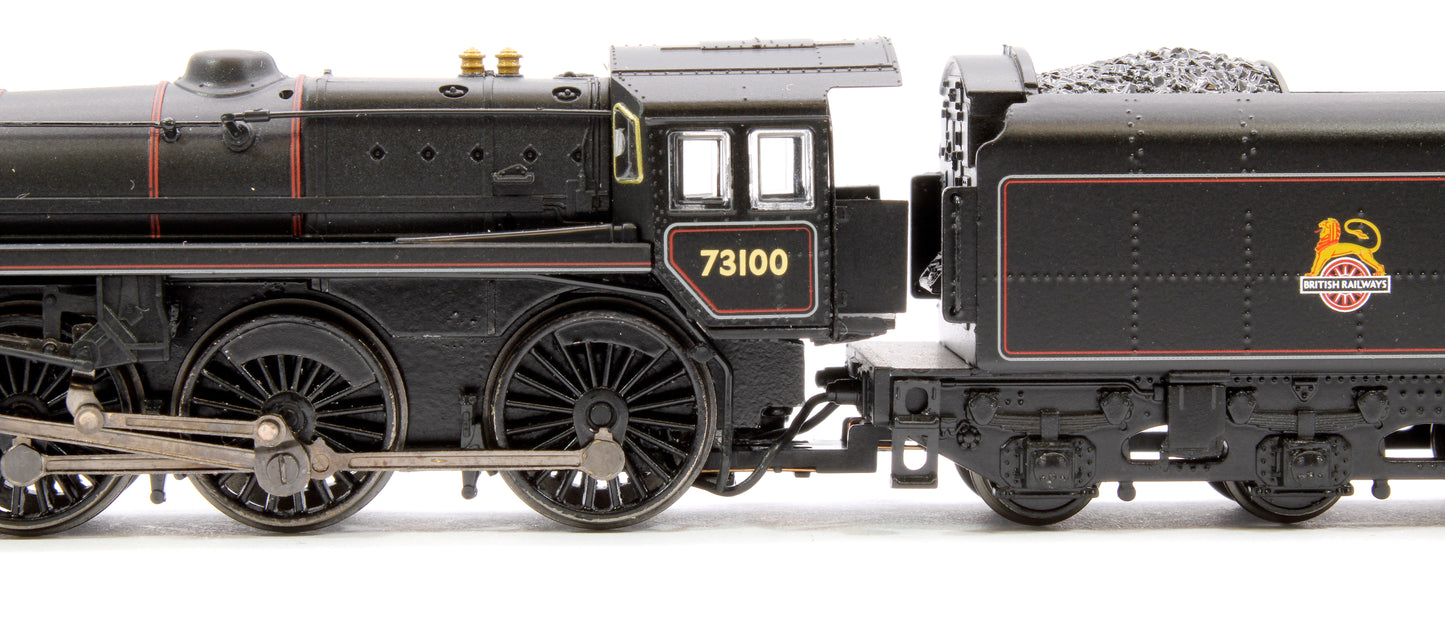 BR Standard 5MT with BR1B Tender 73100 BR Lined Black (Early Emblem) Steam Locomotive