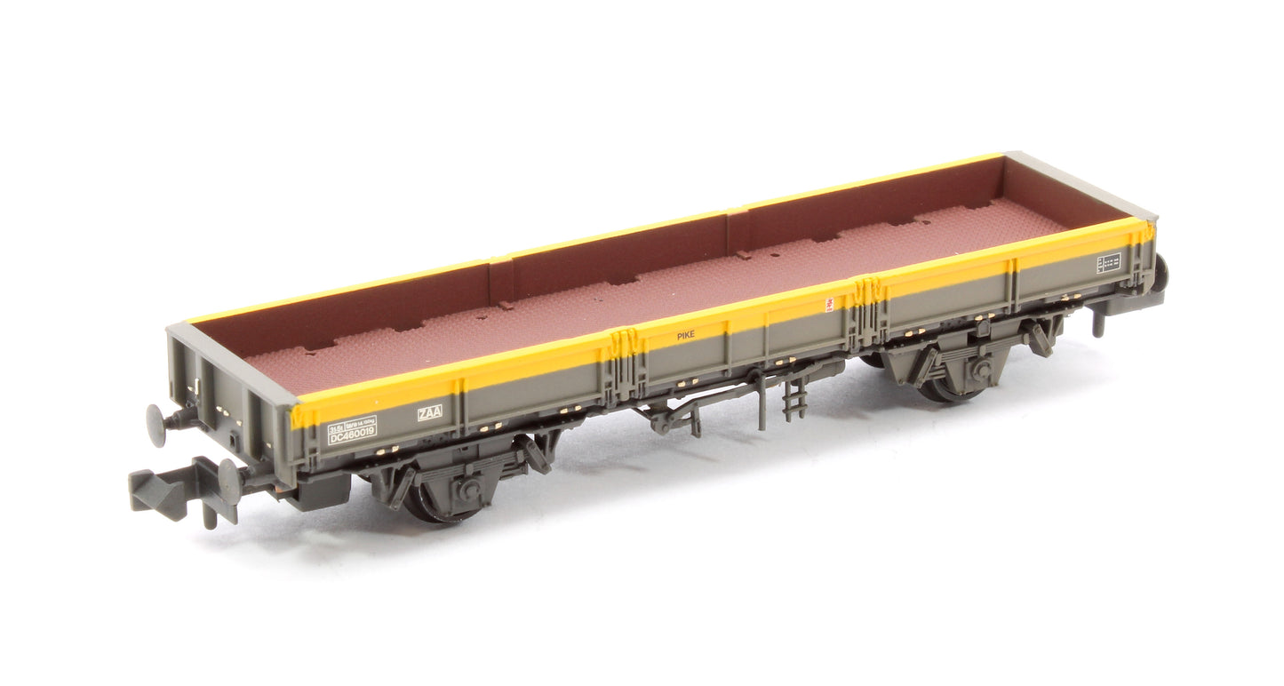 BR ZAA 'Pike' Open Wagon BR Engineers Grey & Yellow No.DC460019 - Weathered