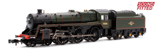 BR Standard 5MT with BR1 Tender 73026 BR Lined Green (Late Crest) Steam Locomotive - Sound Fitted