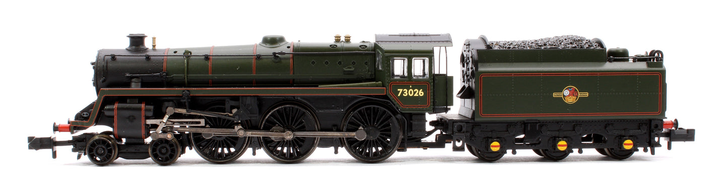 Pre-Owned BR Standard 5MT with BR1 Tender 73026 BR Lined Green (Late Crest) Steam Locomotive