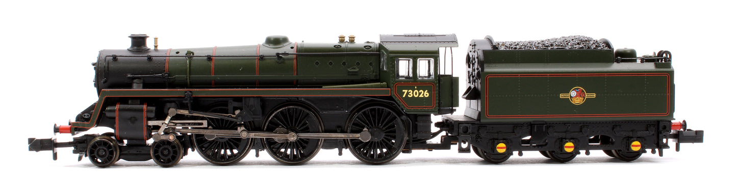 BR Standard 5MT with BR1 Tender 73026 BR Lined Green (Late Crest) Steam Locomotive - Sound Fitted