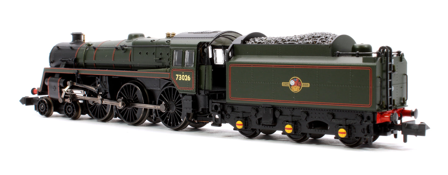 BR Standard 5MT with BR1 Tender 73026 BR Lined Green (Late Crest) Steam Locomotive