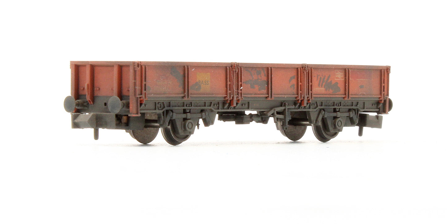 Pre-Owned Bass ZDA Dropside Open Wagon Ex Railfreight Red - Custom Weathered