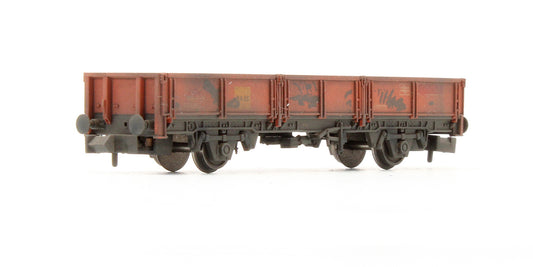Pre-Owned Bass ZDA Dropside Open Wagon Ex Railfreight Red - Custom Weathered