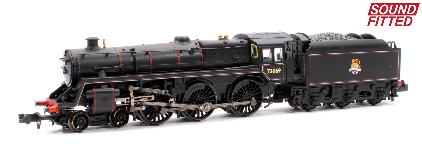 BR Standard 5MT with BR1C Tender 73069 BR Lined Black (Early Emblem) Steam Locomotive - Sound Fitted