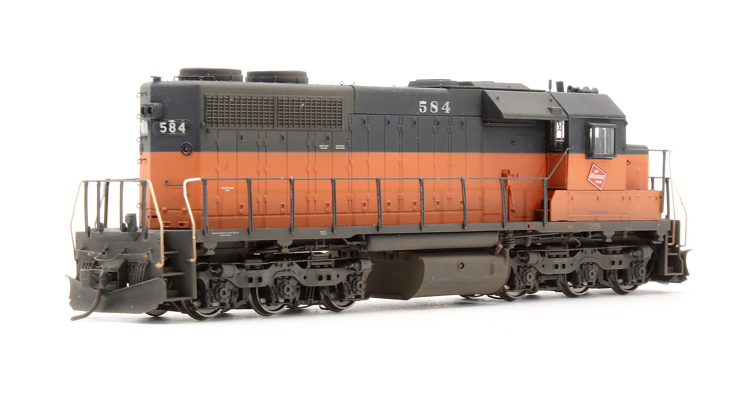 Pre-Owned EMD SDL39 Diesel Locomotive Milwaukee Road - Road #584 - Custom Weathered - DCC Sound