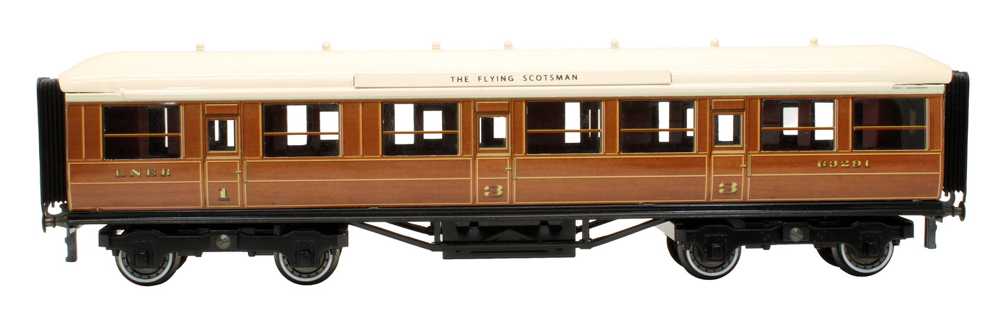 Pre-Owned LNER Teak 1st / 3rd Comp Coach '63291'