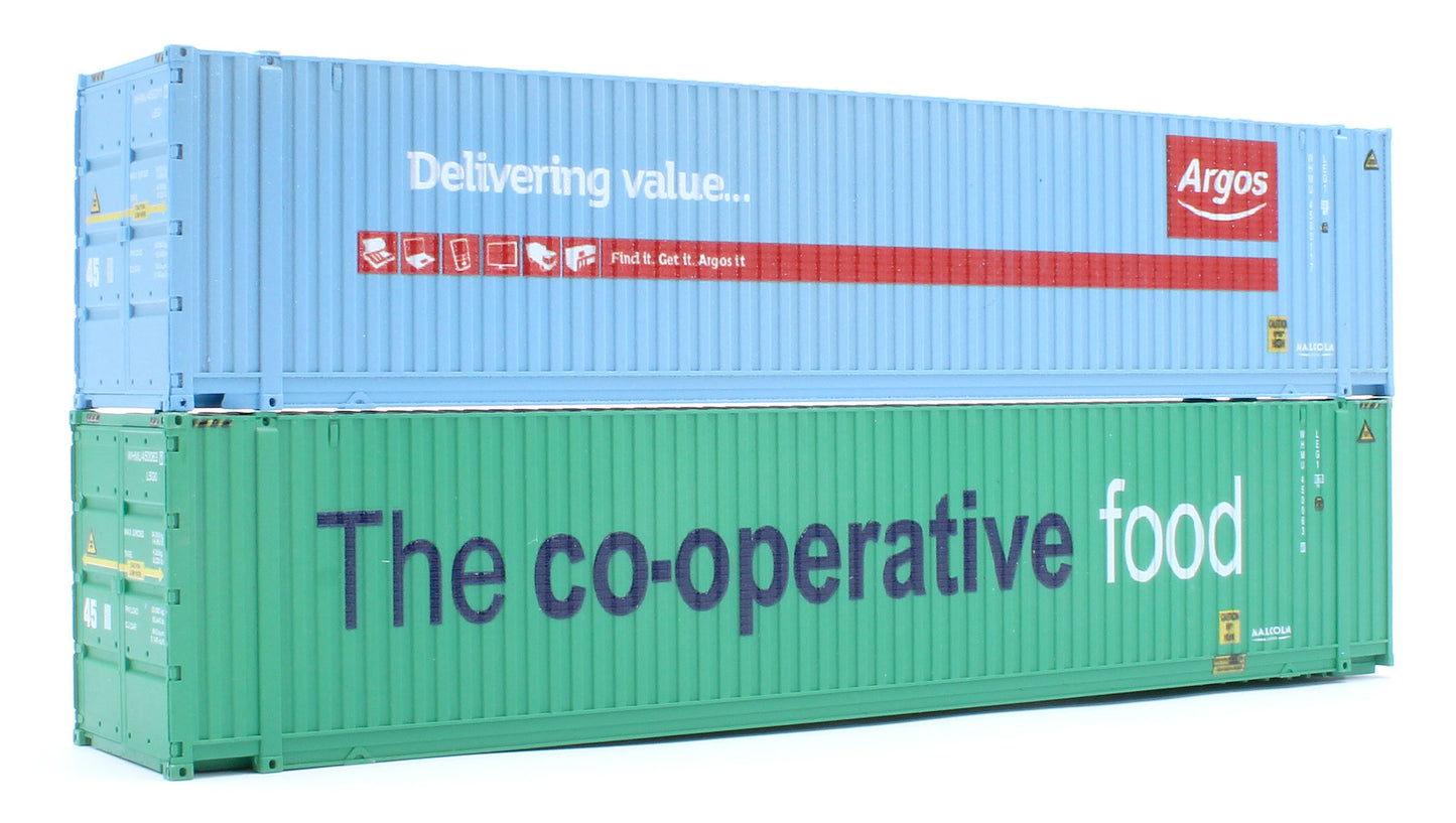 45 Ft high cube Container Argos WHMU 450011-7e & CO-OP 450063-1