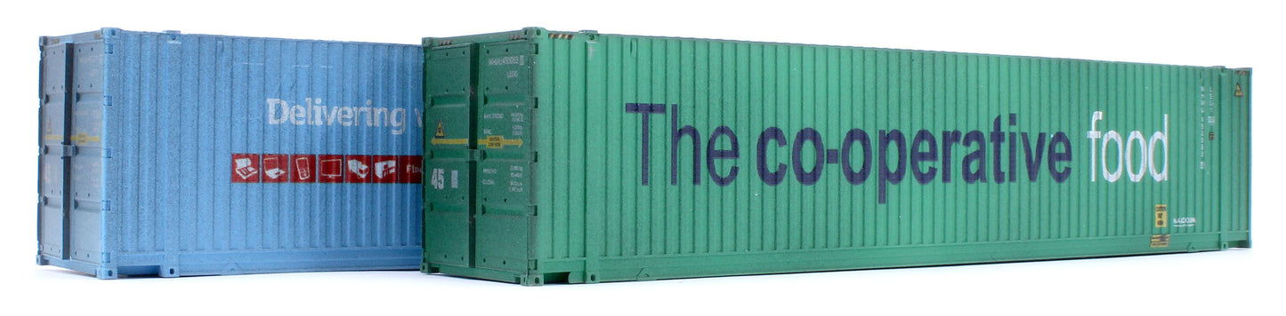 45 Ft high cube Container Argos WHMU 450011-7 & CO-OP 450063-1 - Weathered