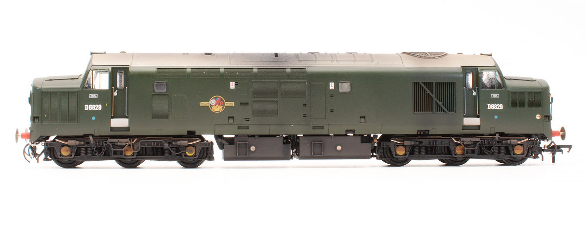 Pre-Owned Class 37/0 Centre Headcode D6829 BR Green (Small Yellow Panels) Diesel Locomotive - Custom Weathered - DCC Sound