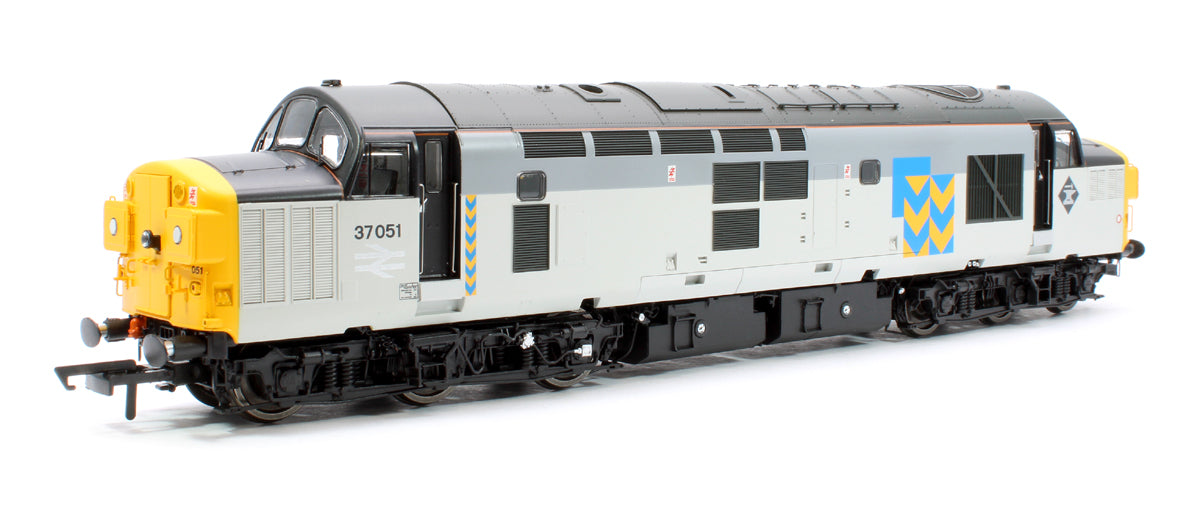 Pre-Owned Class 37/0 37051 Railfreight Metals Triple Grey Diesel Locomotive - DCC Sound