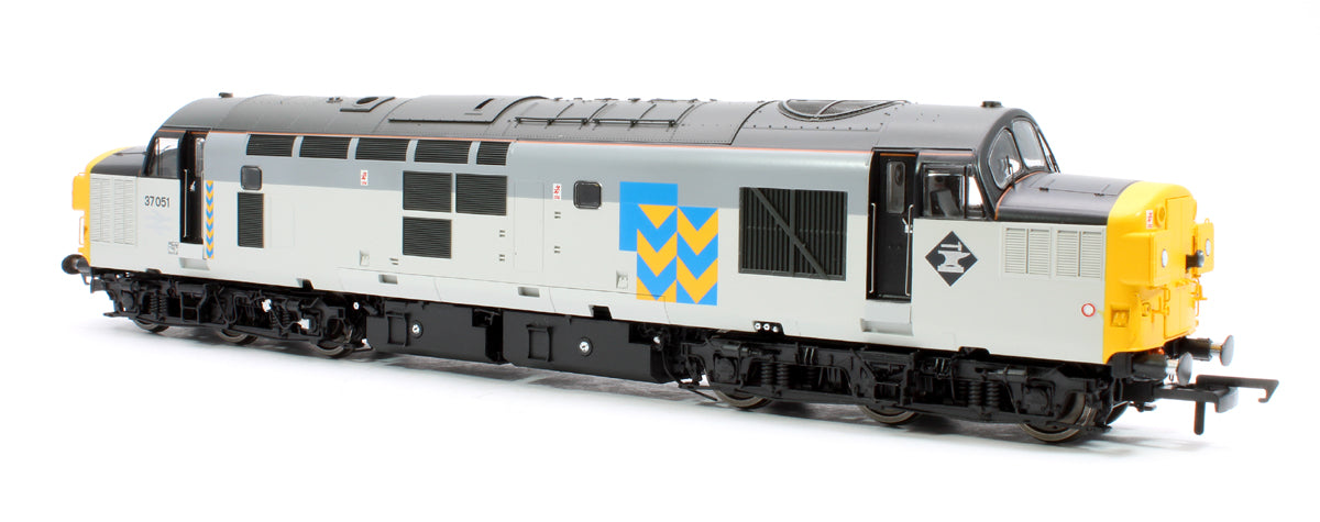 Pre-Owned Class 37/0 37051 Railfreight Metals Triple Grey Diesel Locomotive - DCC Sound