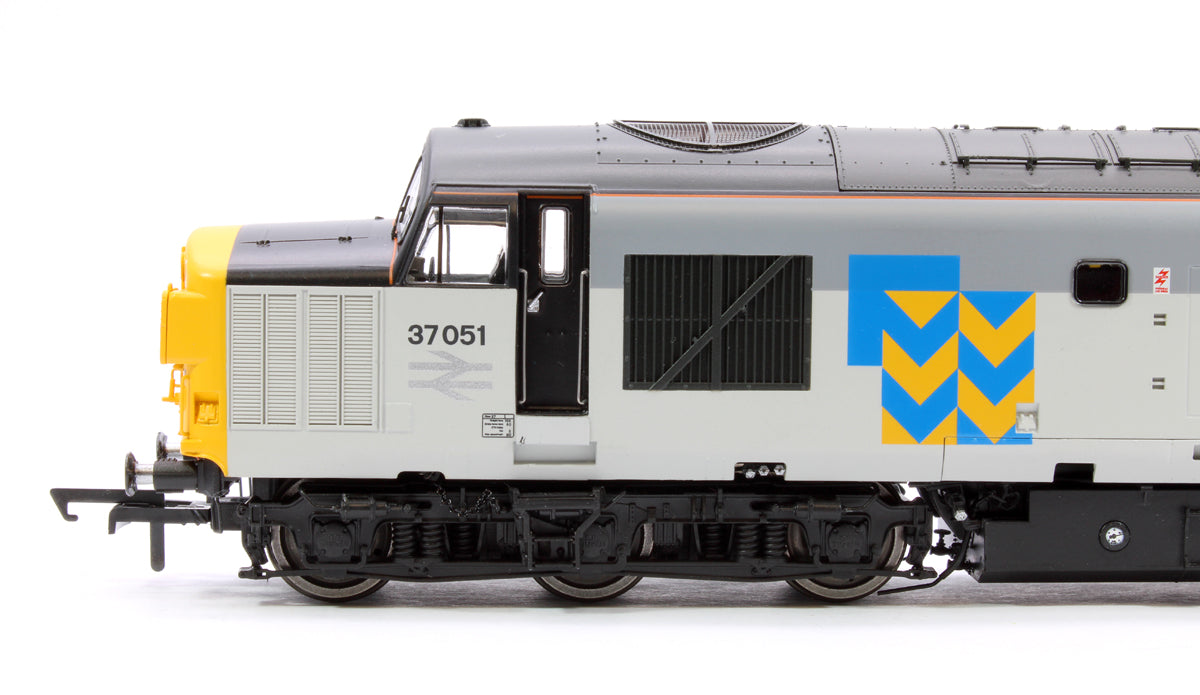 Pre-Owned Class 37/0 37051 Railfreight Metals Triple Grey Diesel Locomotive - DCC Sound