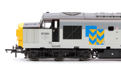 Pre-Owned Class 37/0 37051 Railfreight Metals Triple Grey Diesel Locomotive - DCC Sound