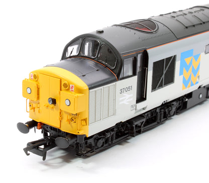 Pre-Owned Class 37/0 37051 Railfreight Metals Triple Grey Diesel Locomotive - DCC Sound