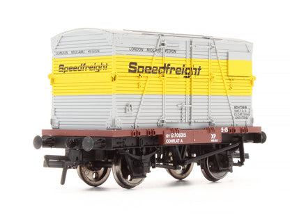 Pre-Owned 37-950 Conflat 'B708315' With BD Container 'Speedfreight'