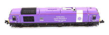 Pre-Owned Class 67 DB Cargo 'Celebrating Queen Elizabeth II Platinum Jubilee' 67007 Diesel Locomotive