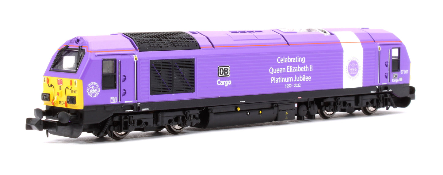 Pre-Owned Class 67 DB Cargo 'Celebrating Queen Elizabeth II Platinum Jubilee' 67007 Diesel Locomotive