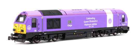 Pre-Owned Class 67 DB Cargo 'Celebrating Queen Elizabeth II Platinum Jubilee' 67007 Diesel Locomotive