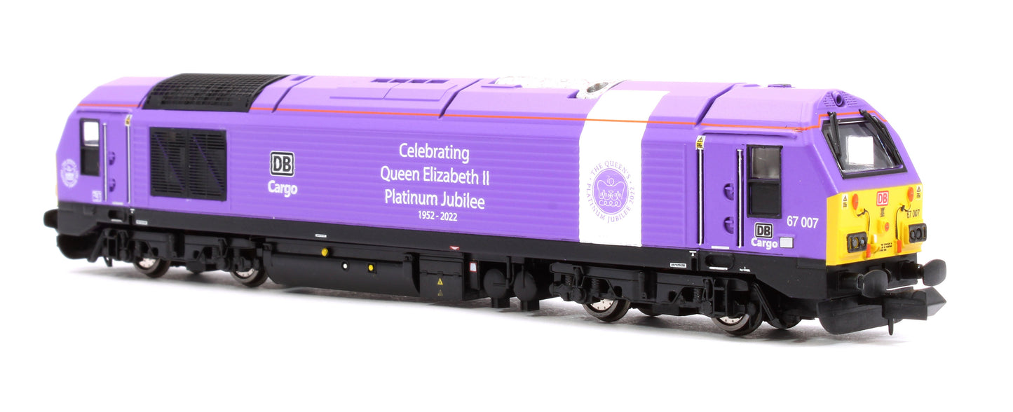 Pre-Owned Class 67 DB Cargo 'Celebrating Queen Elizabeth II Platinum Jubilee' 67007 Diesel Locomotive