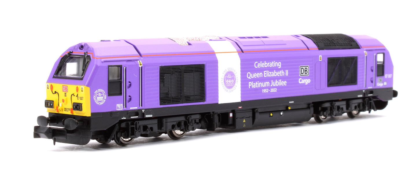 Pre-Owned Class 67 DB Cargo 'Celebrating Queen Elizabeth II Platinum Jubilee' 67007 Diesel Locomotive
