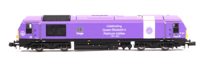 Pre-Owned Class 67 DB Cargo 'Celebrating Queen Elizabeth II Platinum Jubilee' 67007 Diesel Locomotive