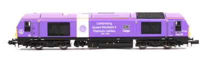 Class 67 DB Cargo 'Celebrating Queen Elizabeth II Platinum Jubilee' 67007 Diesel Locomotive - DCC Fitted