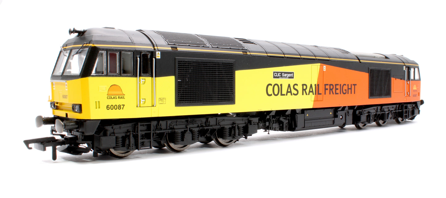 Pre-Owned R3572 Class 60087 'Clic Sargent' Colas Rail Freight Diesel Locomotive
