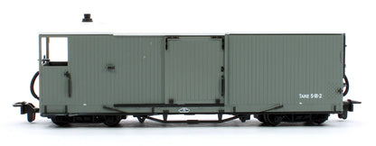 L&B 8 ton Bogie Goods Brake Van L&B Livery Unlettered Grey, Open Veranda