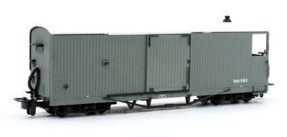 L&B 8 ton Bogie Goods Brake Van L&B Livery Unlettered Grey, Open Veranda