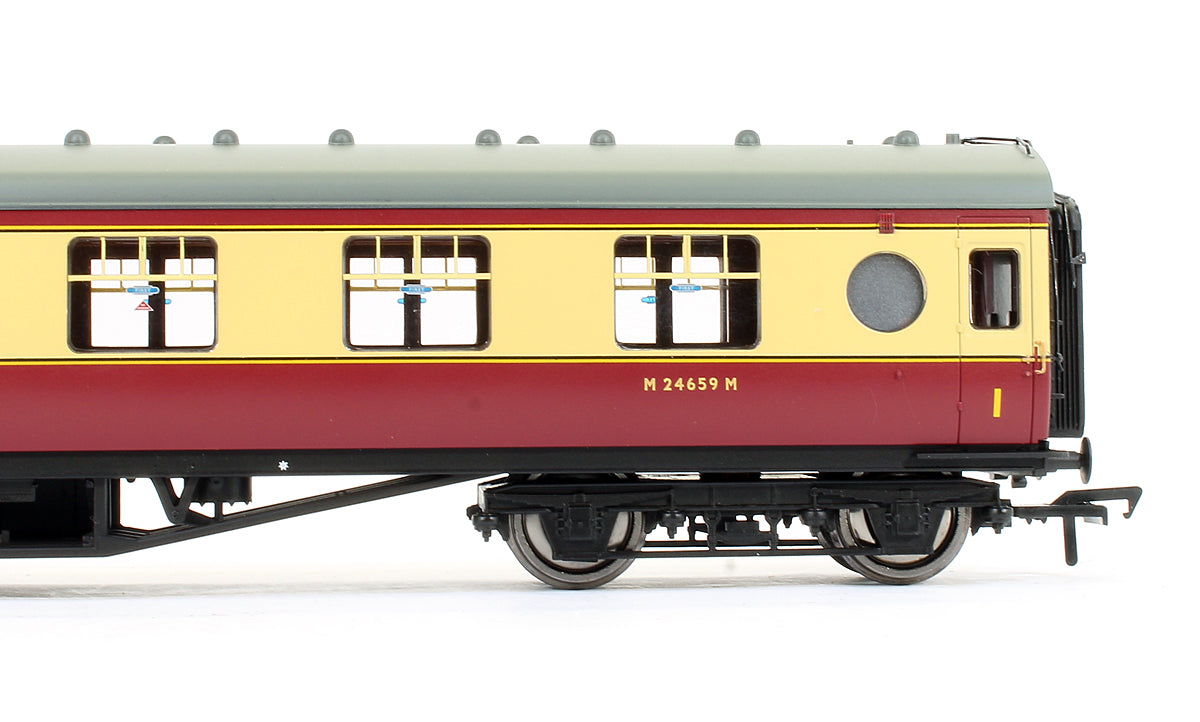Pre-Owned LMS 60ft Porthole Coach Corridor Composite BR Crimson & Cream 'M 24659 M'