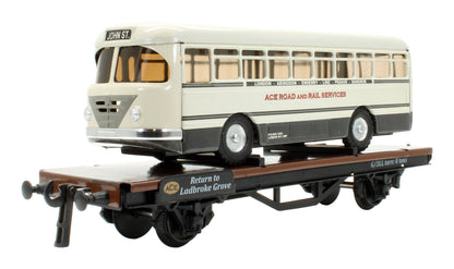 Pre-Owned Flat Wagon Low Loader with Single Decker Bus