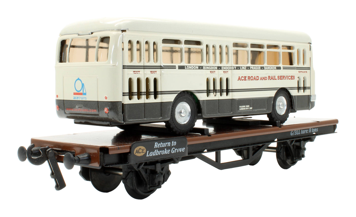 Pre-Owned Flat Wagon Low Loader with Single Decker Bus