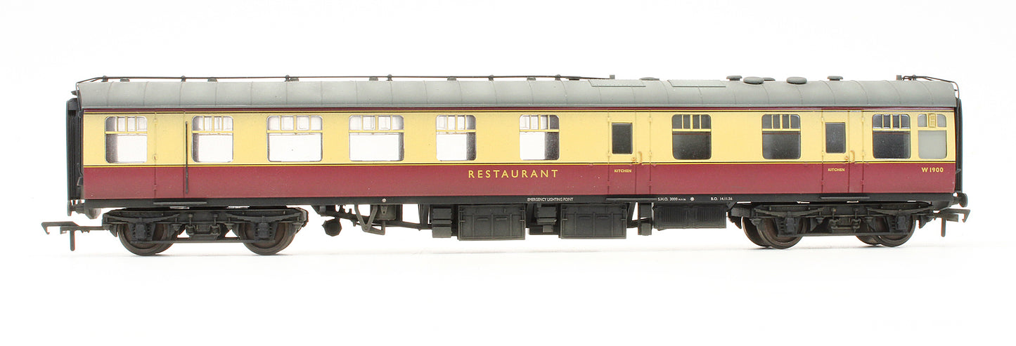 Pre-Owned BR MK1 RU Restaurant Car Crimson & Cream 'W1900' - Custom Weathered