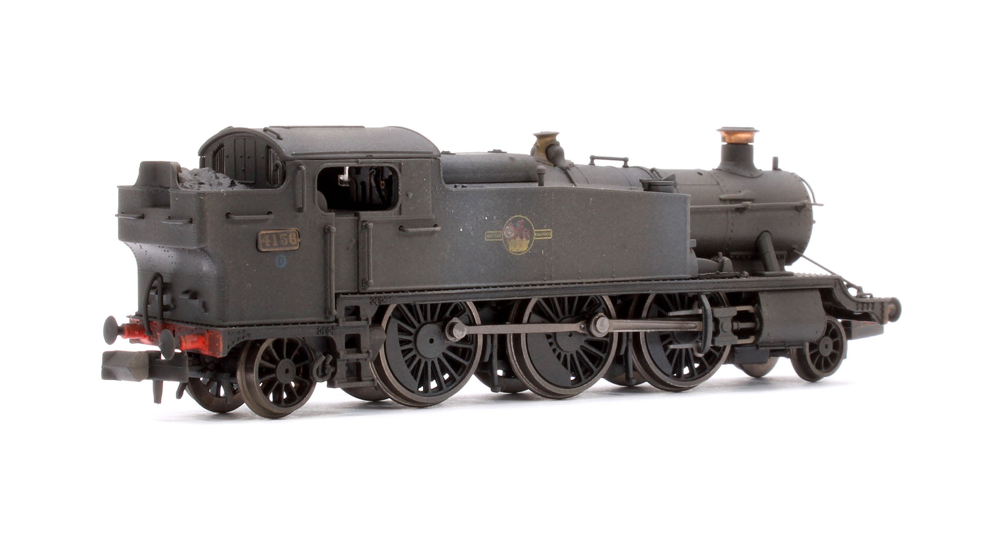 Custom Weathered Class 5101 Large Prairie British Railways BR Black (Late Crest) 2-6-2 Tank Locomotive No.4156