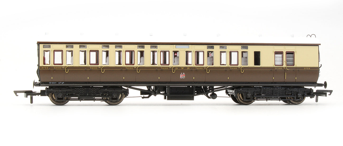 Pre-Owned GWR Toplight Mainline City Twin City Chocolate & Cream 3rd Brake 3752 Set 3