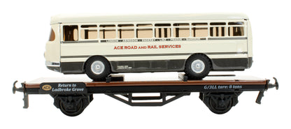 Pre-Owned Flat Wagon Low Loader with Single Decker Bus