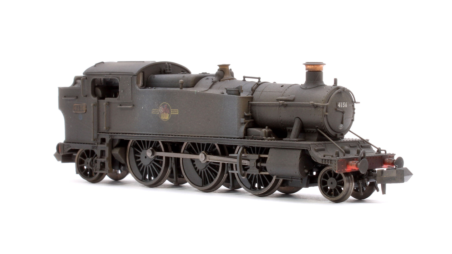 Custom Weathered Class 5101 Large Prairie British Railways BR Black (Late Crest) 2-6-2 Tank Locomotive No.4156