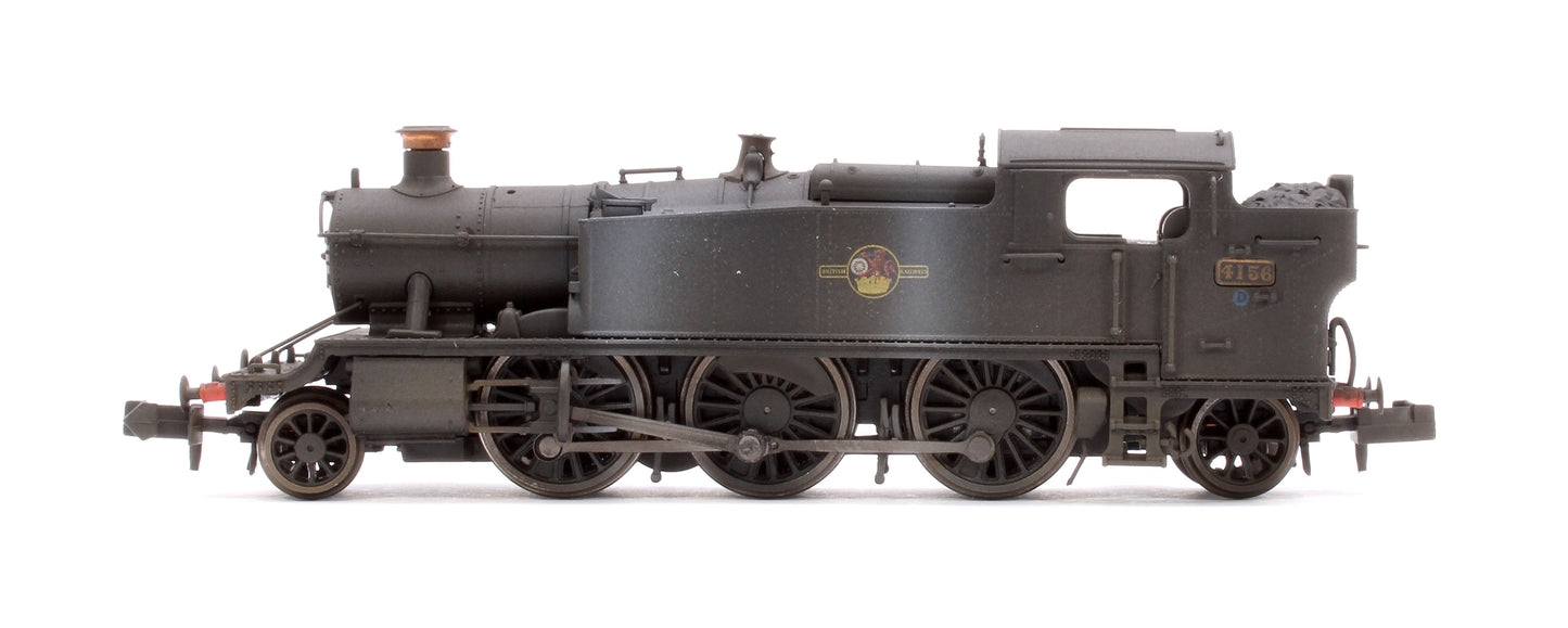 Custom Weathered Class 5101 Large Prairie British Railways BR Black (Late Crest) 2-6-2 Tank Locomotive No.4156