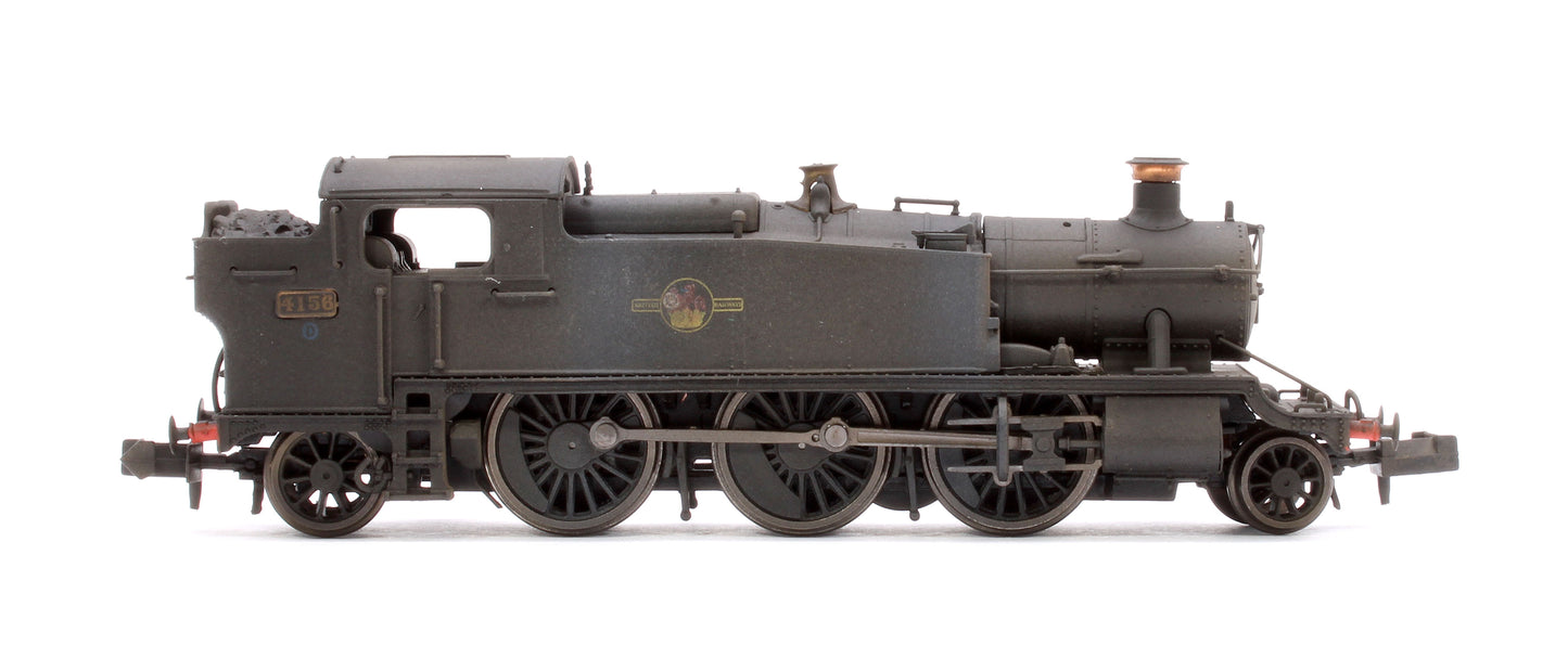 Custom Weathered Class 5101 Large Prairie British Railways BR Black (Late Crest) 2-6-2 Tank Locomotive No.4156