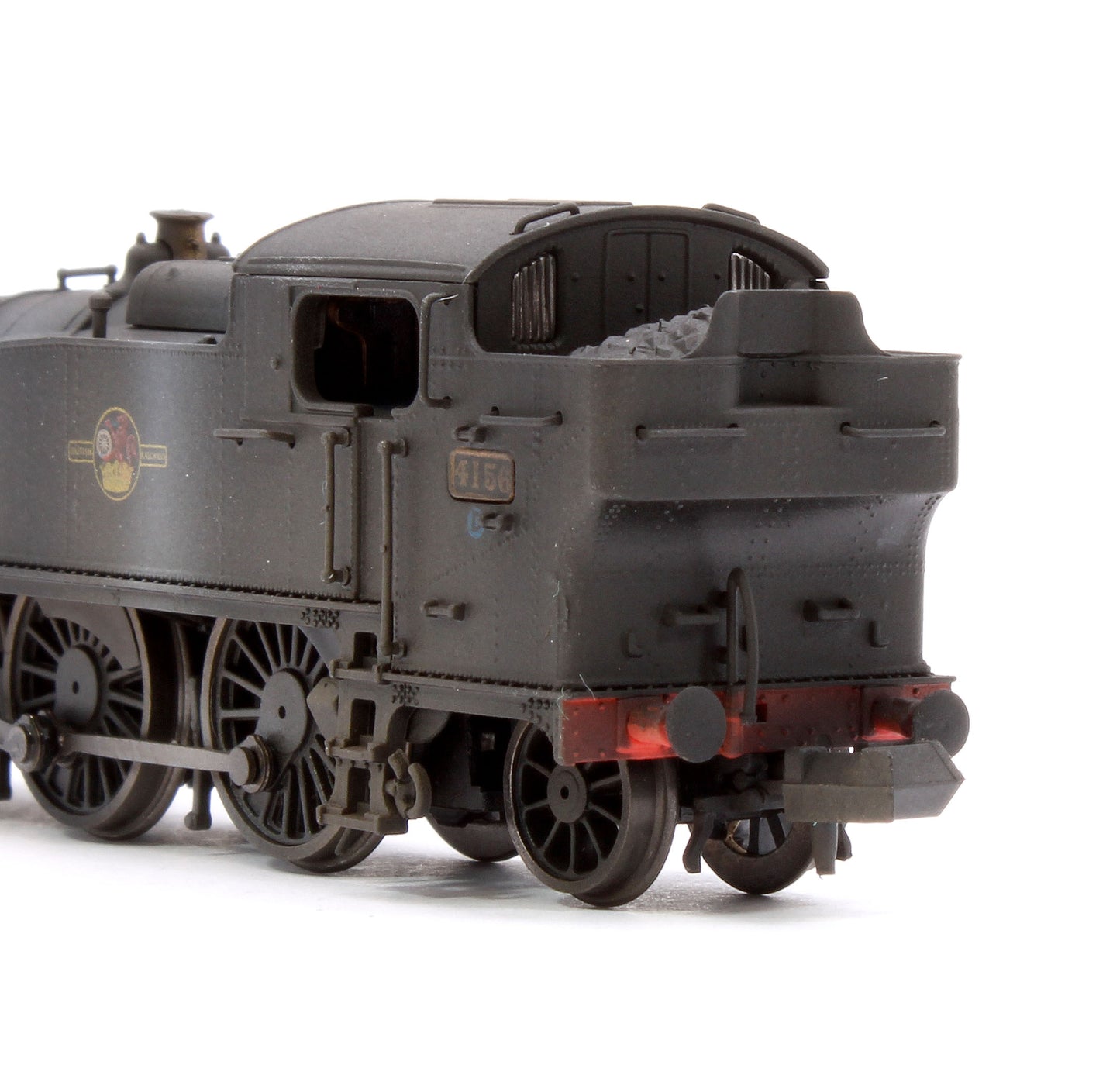 Custom Weathered Class 5101 Large Prairie British Railways BR Black (Late Crest) 2-6-2 Tank Locomotive No.4156