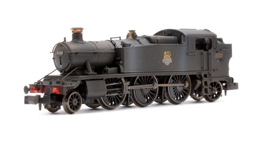 Custom Weathered Class 5101 Large Prairie British Railways BR Black (Early Crest) 2-6-2 Tank Locomotive No.5199