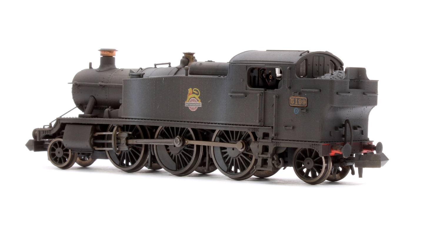 Custom Weathered Class 5101 Large Prairie British Railways BR Black (Early Crest) 2-6-2 Tank Locomotive No.5199