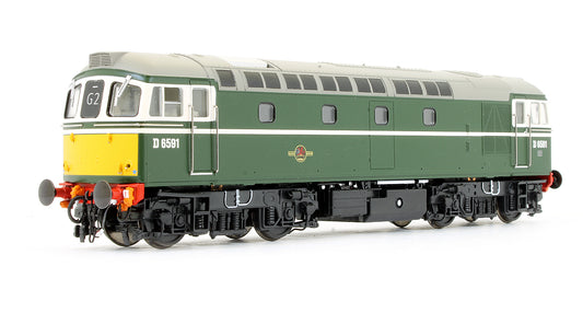 Pre-Owned BR Green Class 33/2 D6591 (Small Yellow Panels) Diesel Locomotive