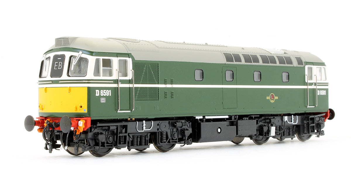 Pre-Owned BR Green Class 33/2 D6591 (Small Yellow Panels) Diesel Locomotive