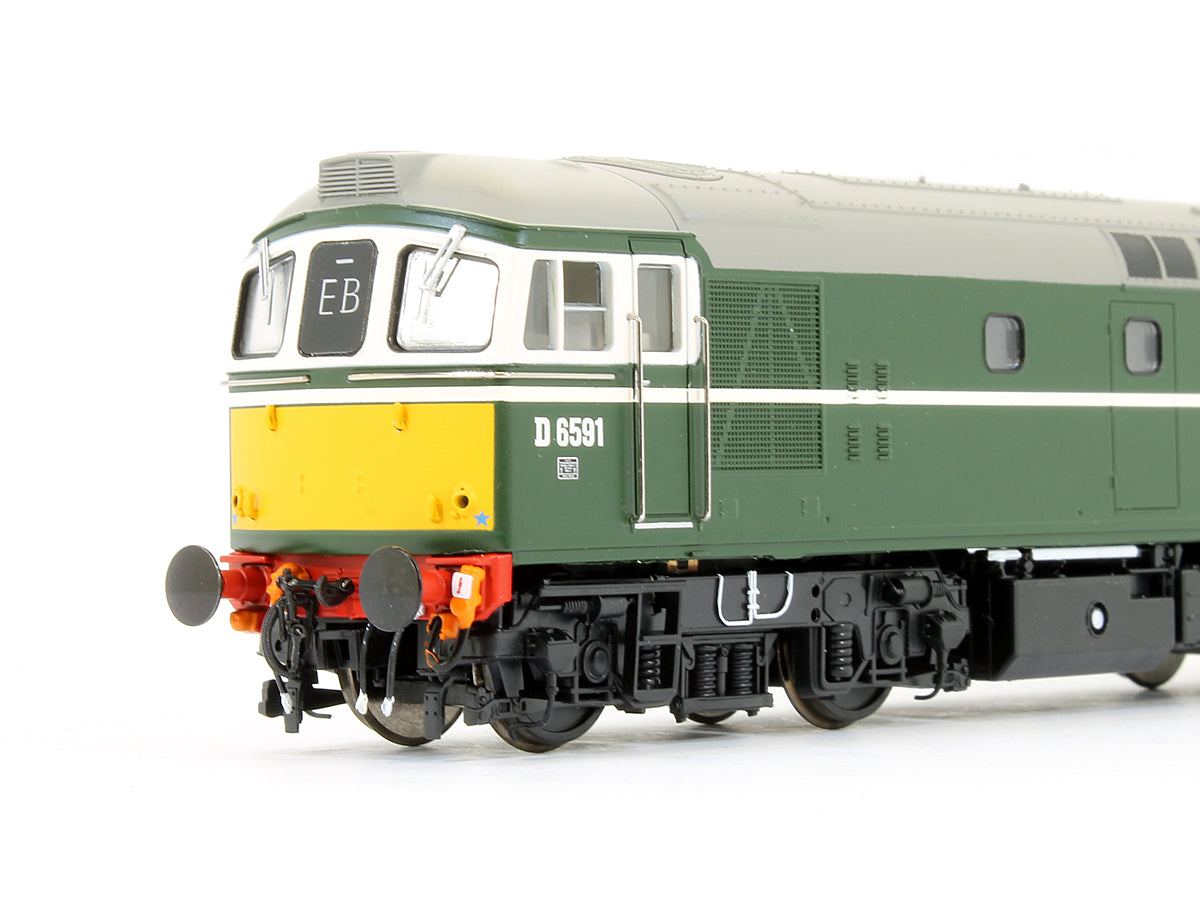 Pre-Owned BR Green Class 33/2 D6591 (Small Yellow Panels) Diesel Locomotive